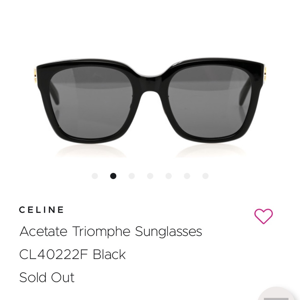 Celine Black Oversized Square Sunglasses
